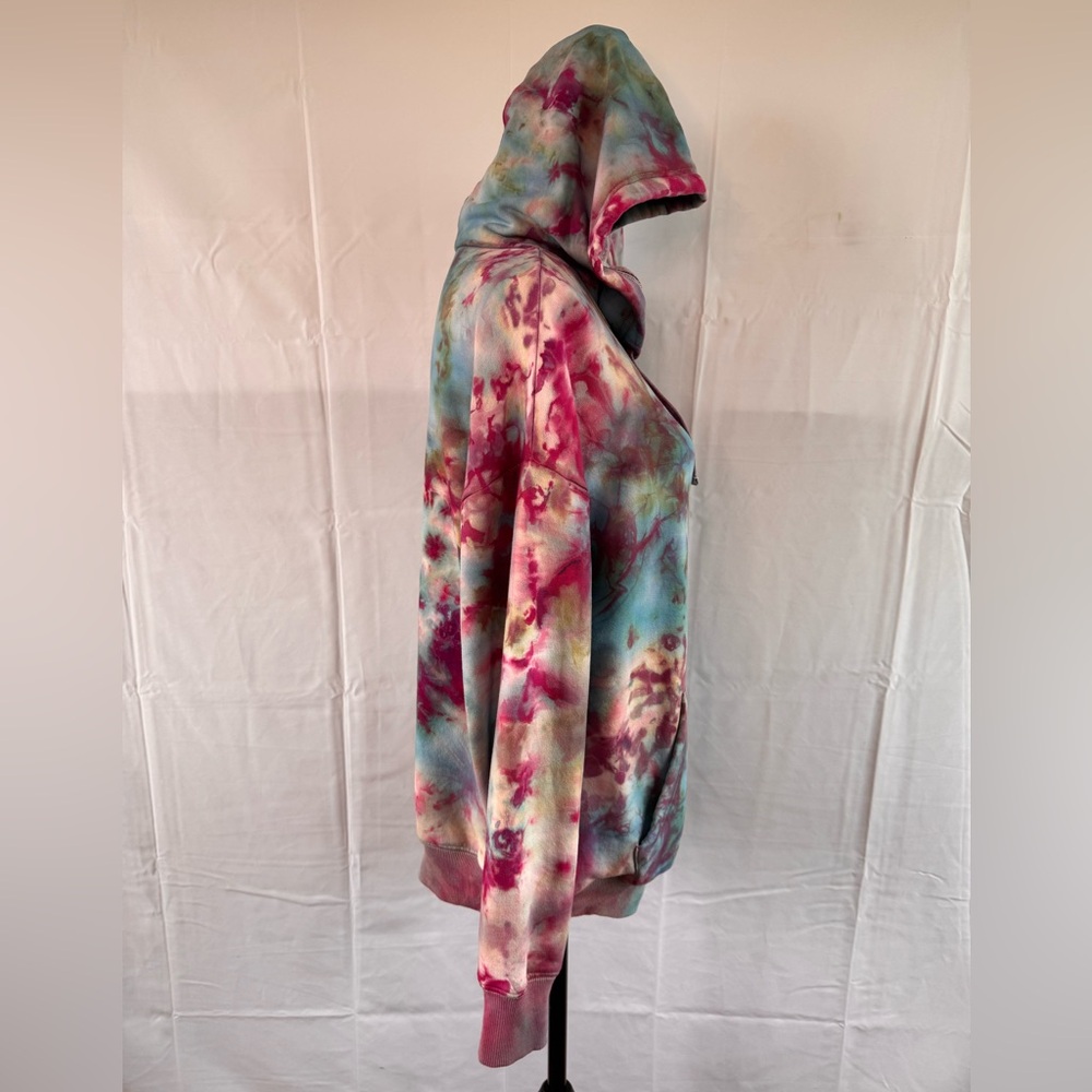 Woman’s Medium Hand Dyed Tie-Dye Hoodie - Picture 4 of 9